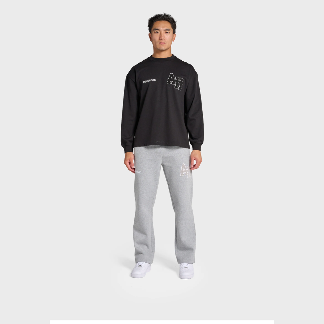 Annie Hood Longsleeve T Shirt Black/Black