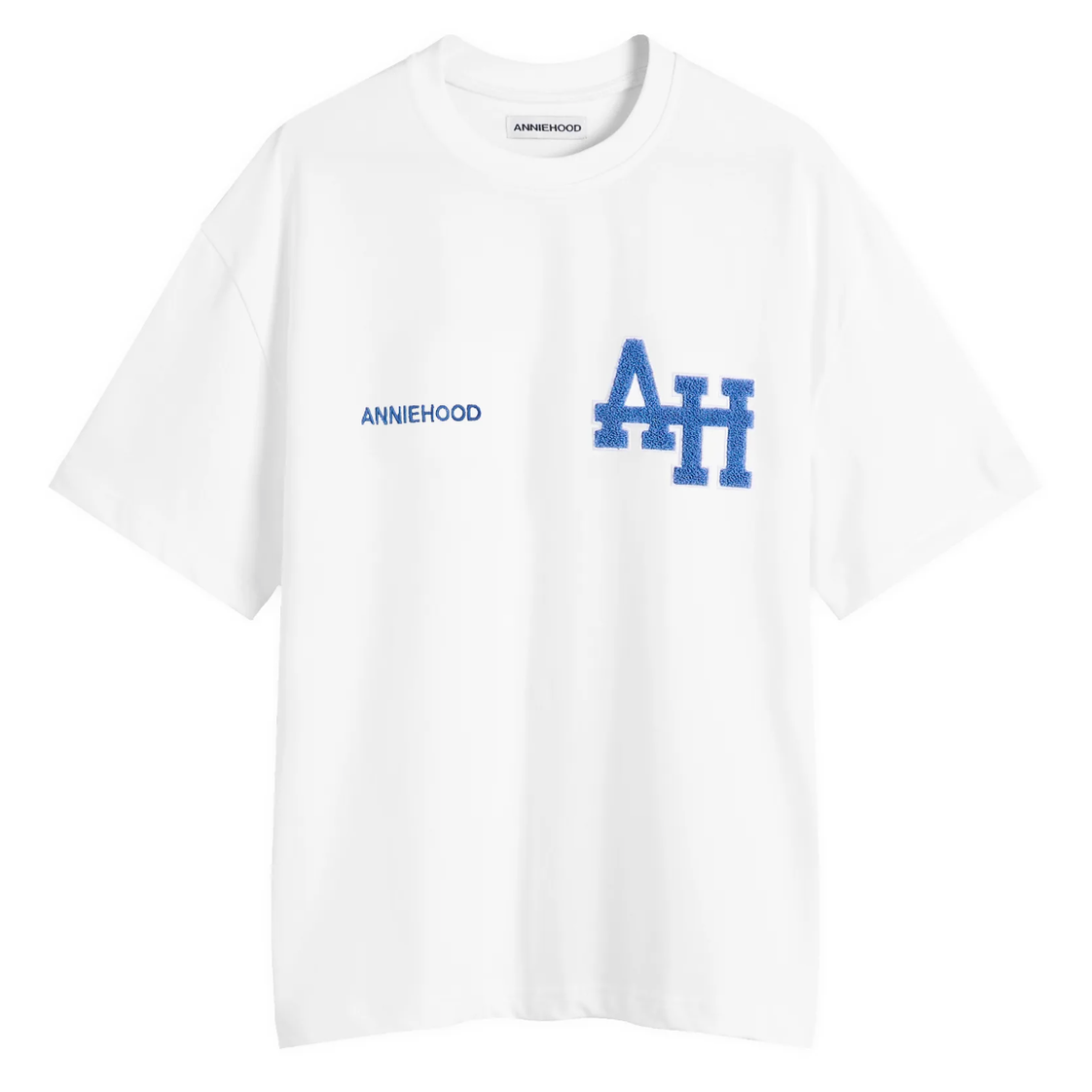 Annie Hood College T Shirt White/Blue