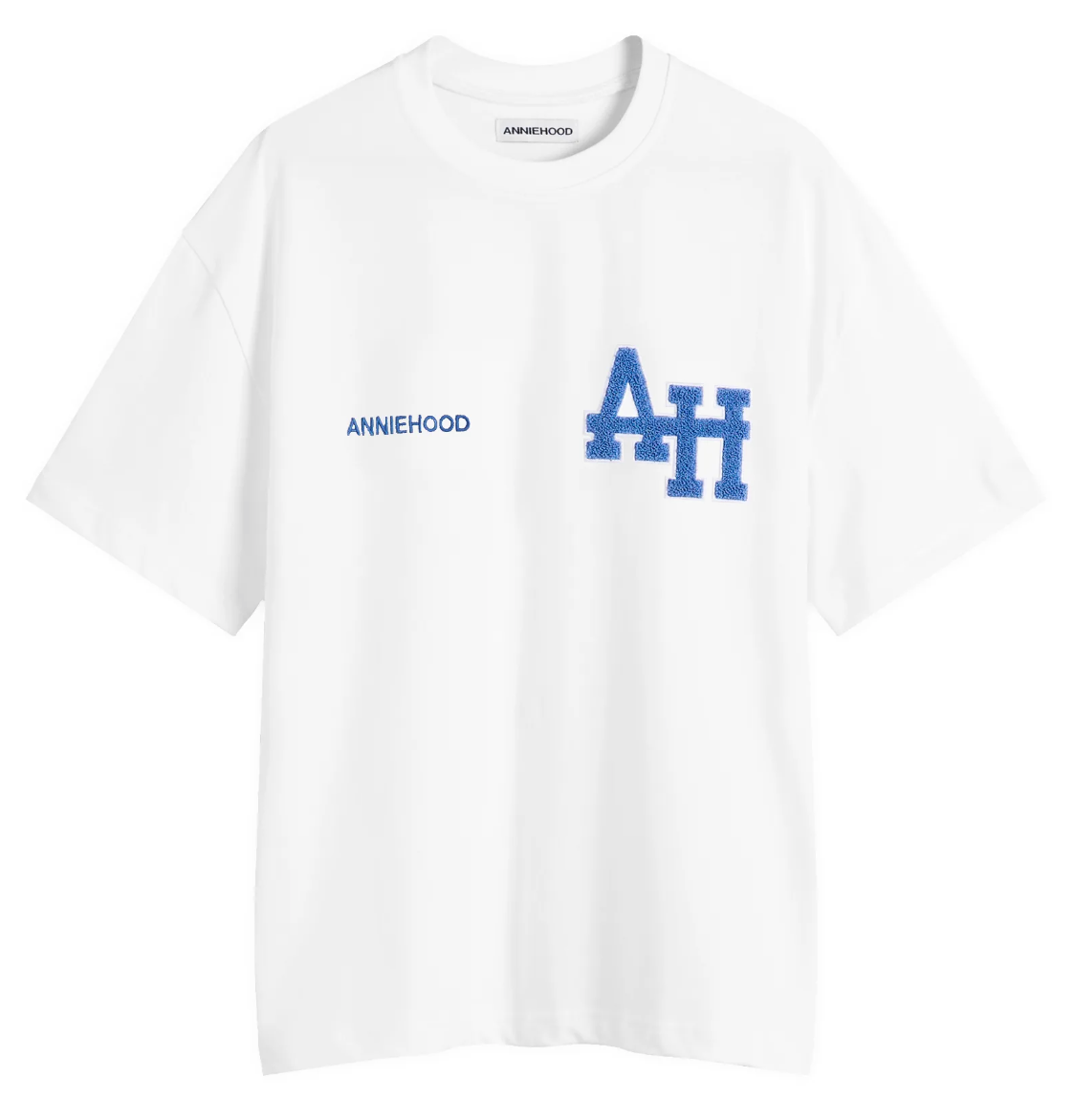 Annie Hood College T Shirt White/Blue