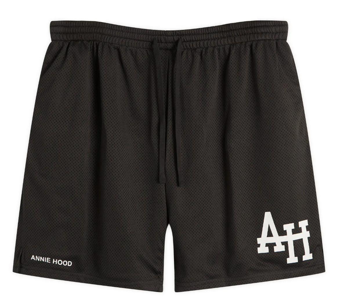 Annie Hood Black Mesh Shorts