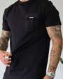 Belier Woven Pocket T Shirt Black