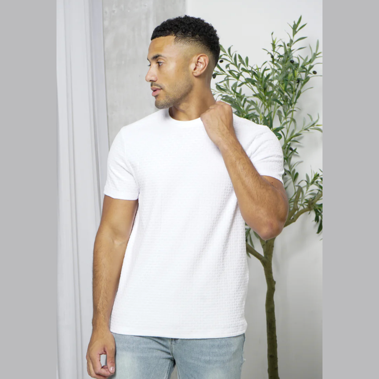 Capo Basket Weave T Shirt White