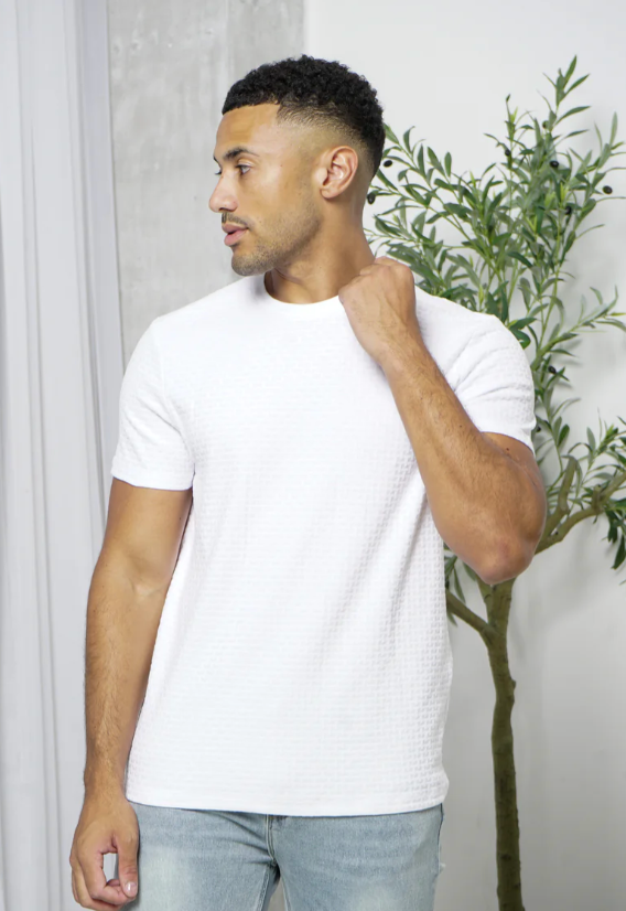 Capo Basket Weave T Shirt White
