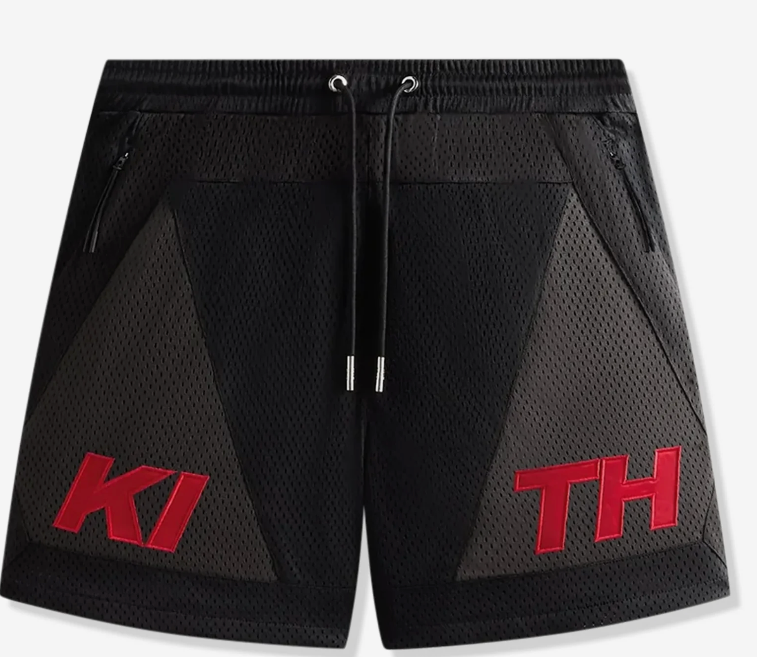 Kith Mesh Turbo Shorts Black/Red