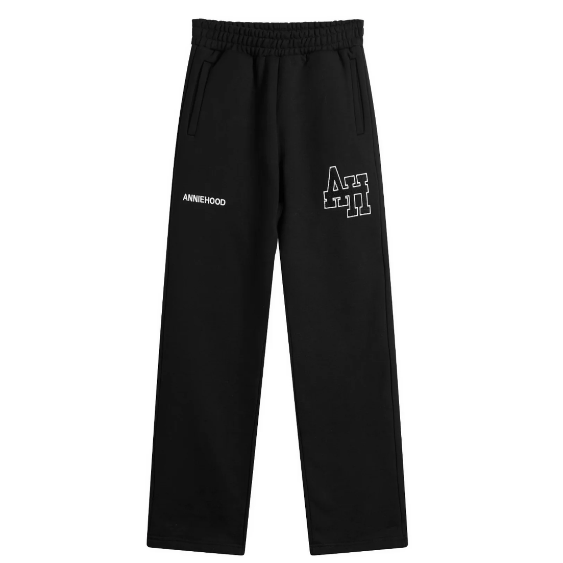 Annie Hood Straight Leg Black Joggers