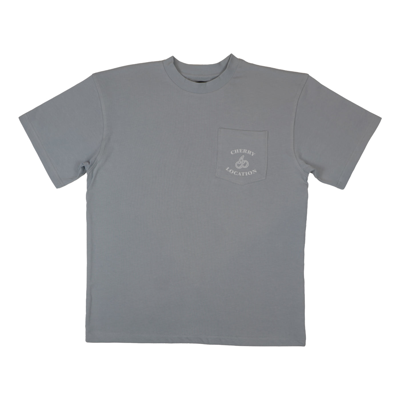 Cherry Location Grey Pocket Tee