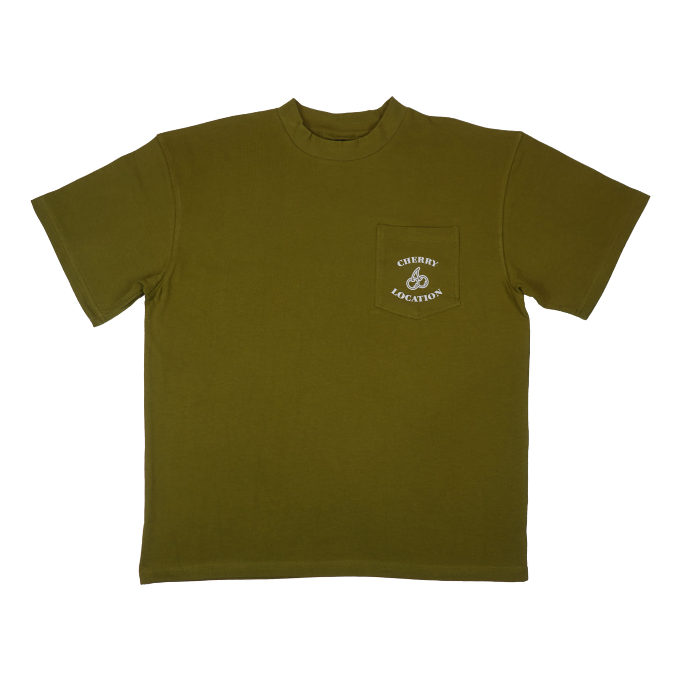 Cherry Location Khaki Pocket Tee