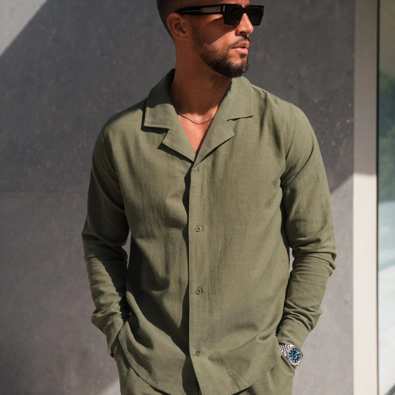 Belier Linen Shirt Olive