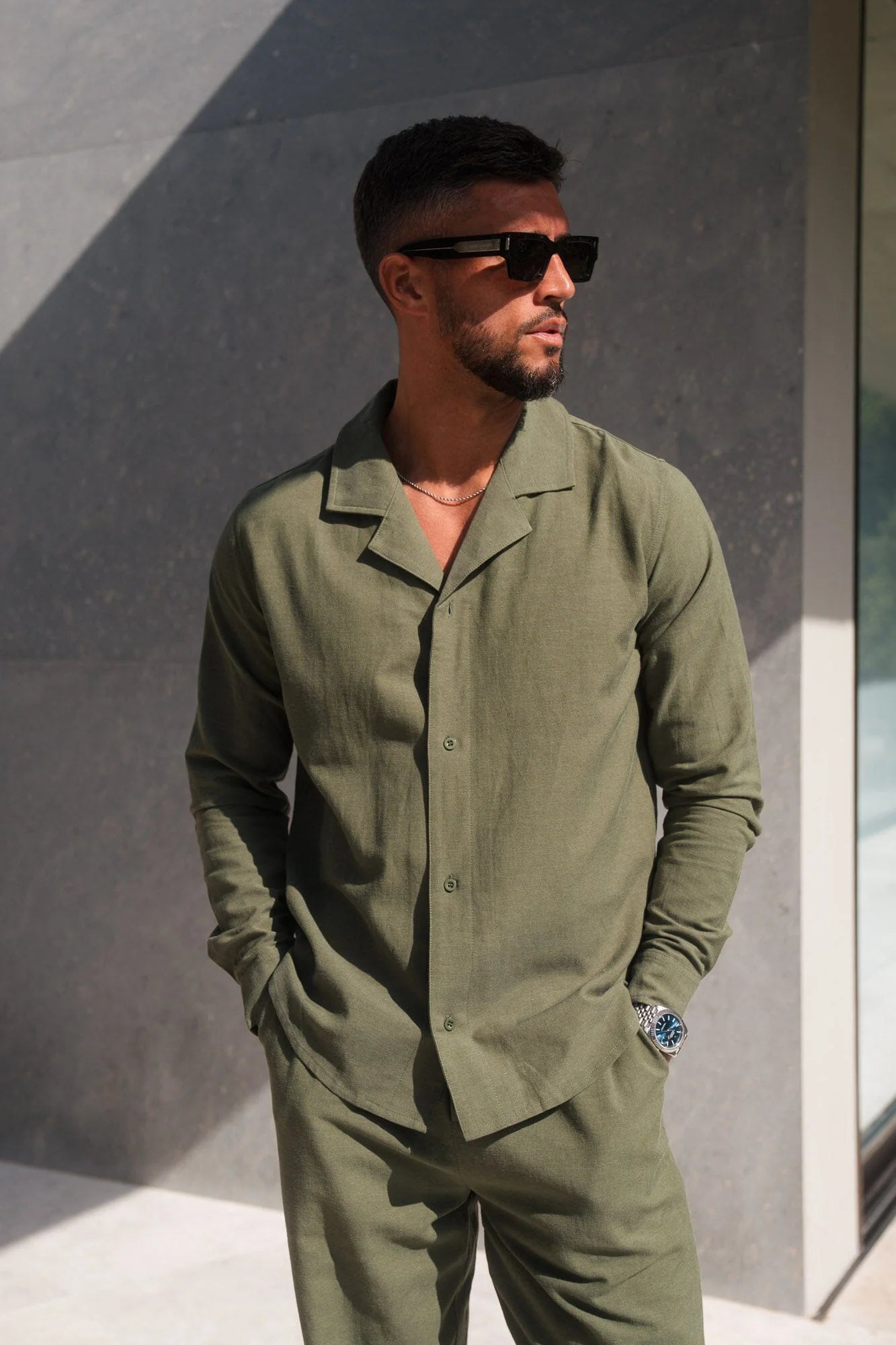 Belier Linen Shirt Olive