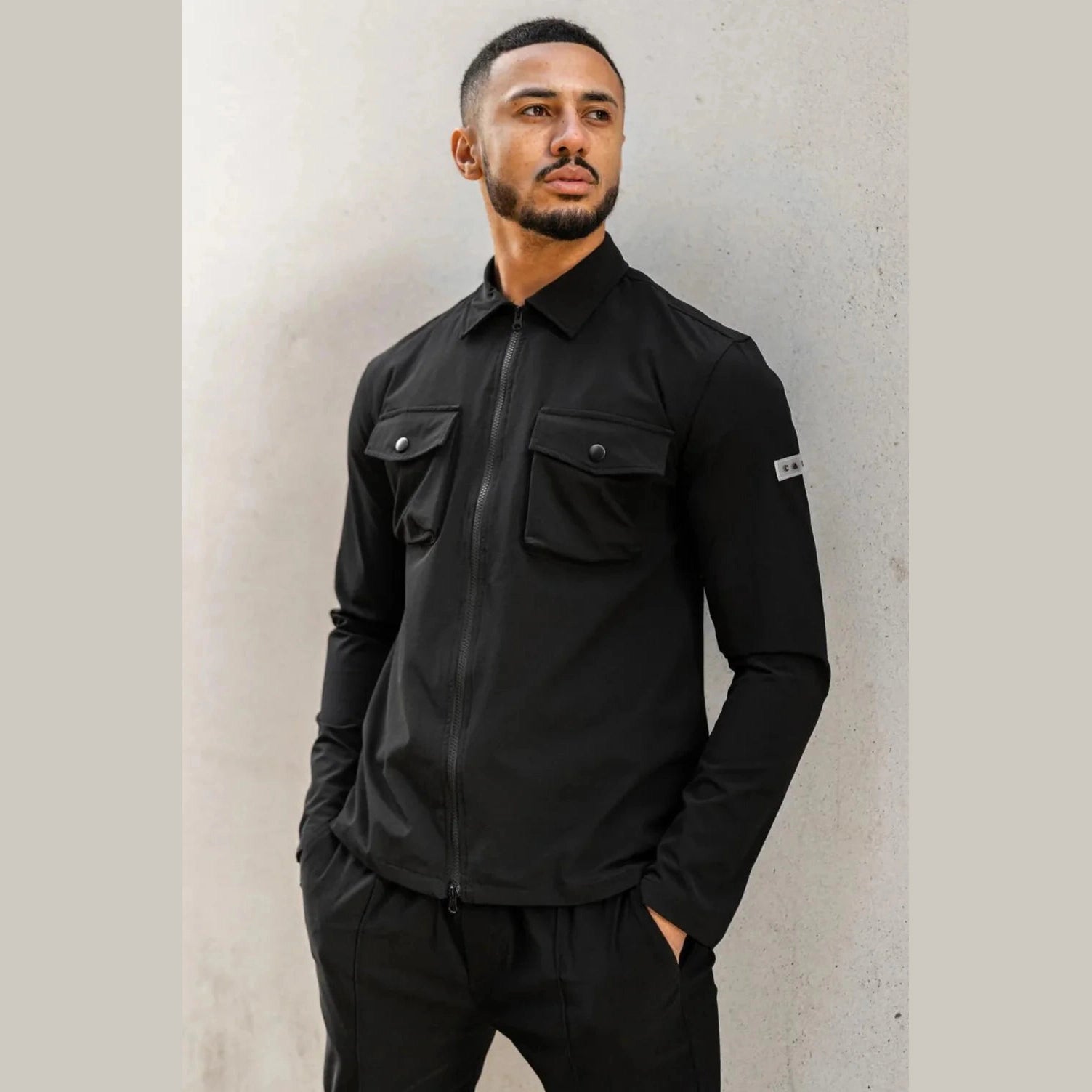 Capo Button Jacket Black