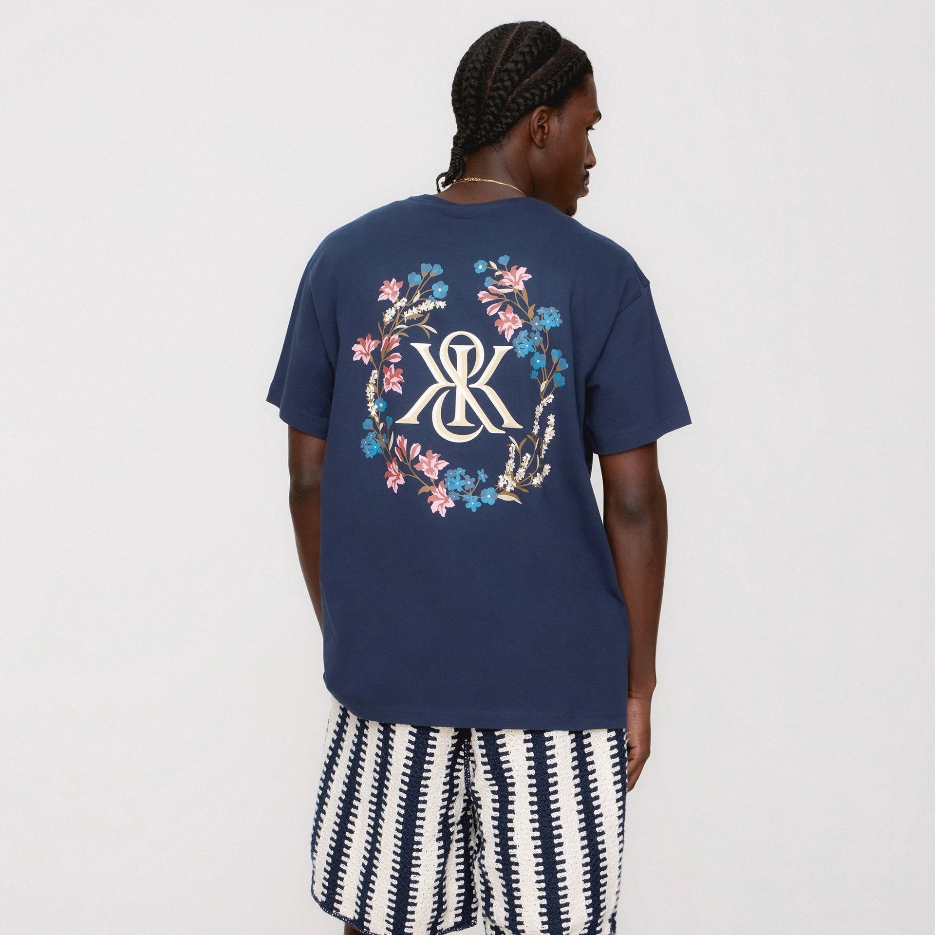 Kith Navy Floral Pocket T Shirt