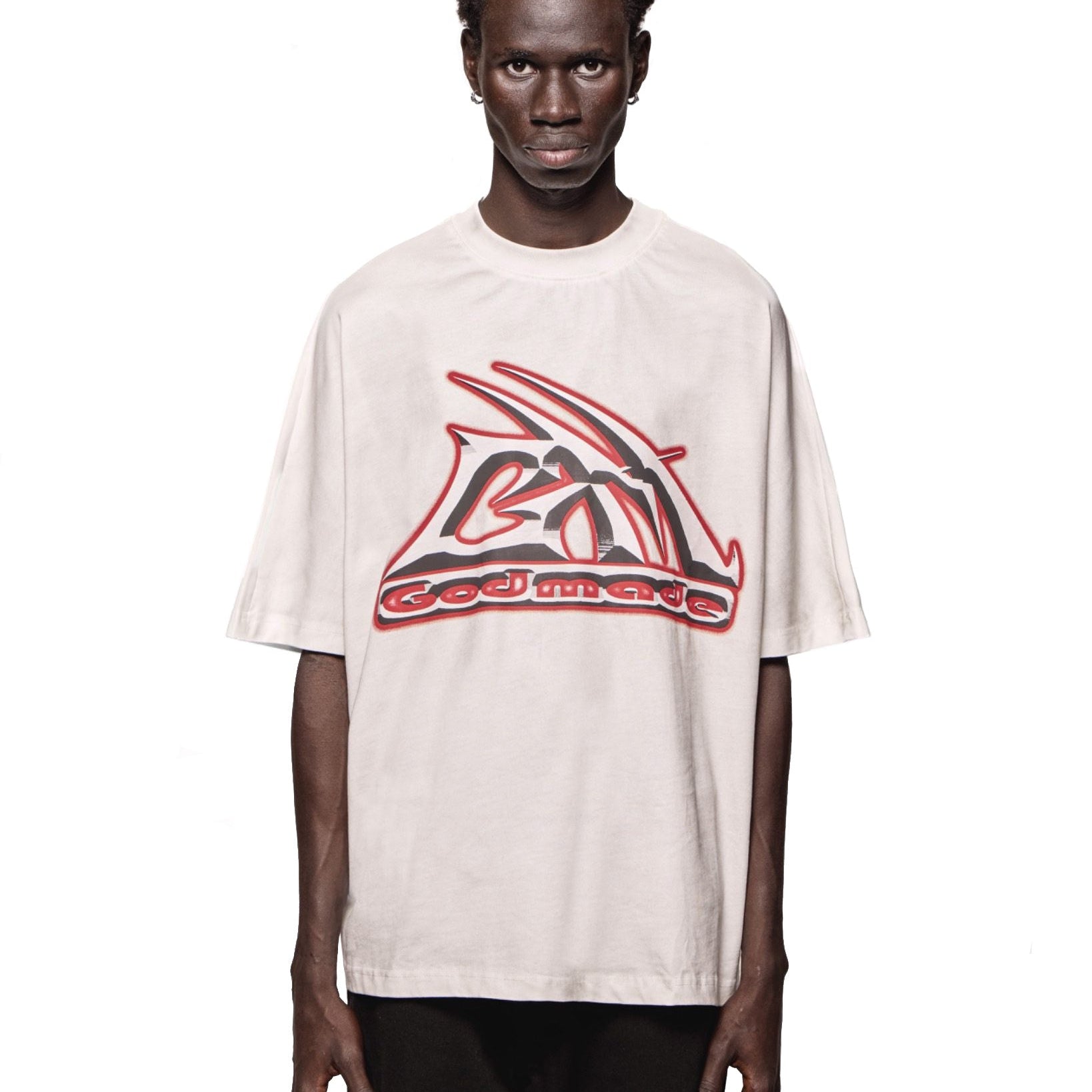 Godmade Metallic GM T Shirt - Vintage White