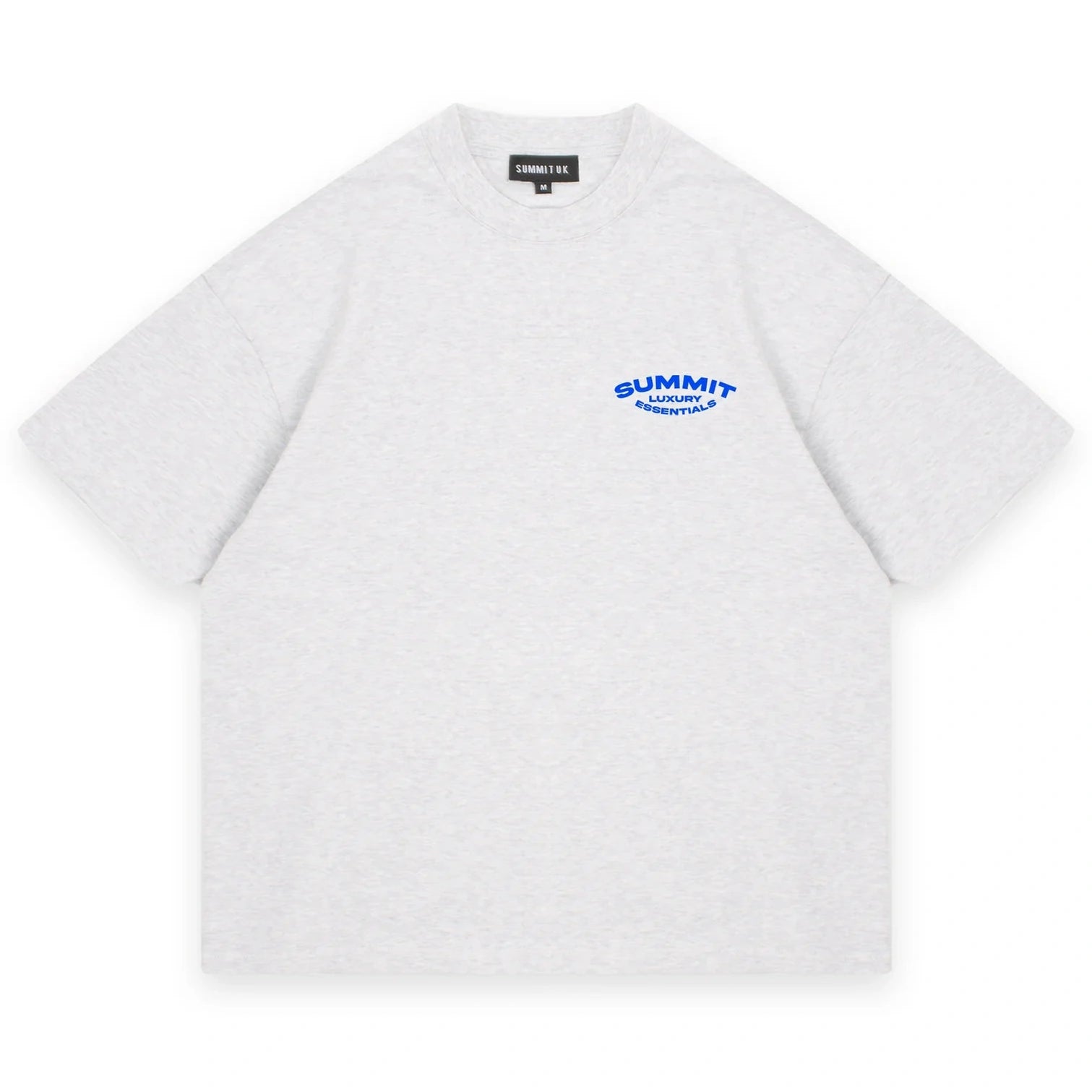 SUMMIT LUXURY ESSENTIALS T-SHIRT - MARL GREY/BLUE