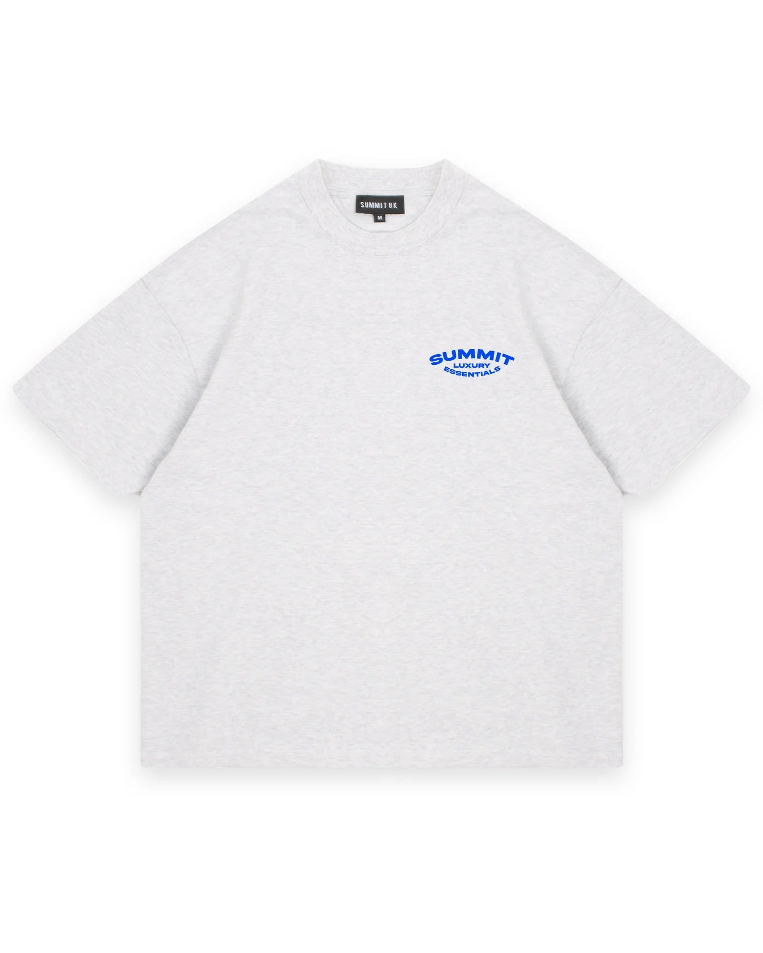 SUMMIT LUXURY ESSENTIALS T-SHIRT - MARL GREY/BLUE