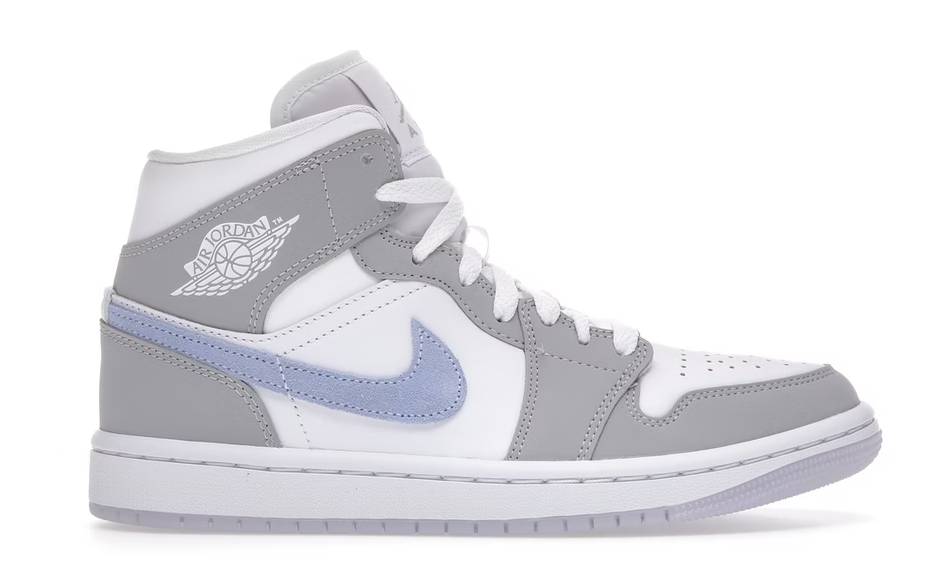 Jordan 1 Mid Wolf Grey Aluminum (Wolf Grey)