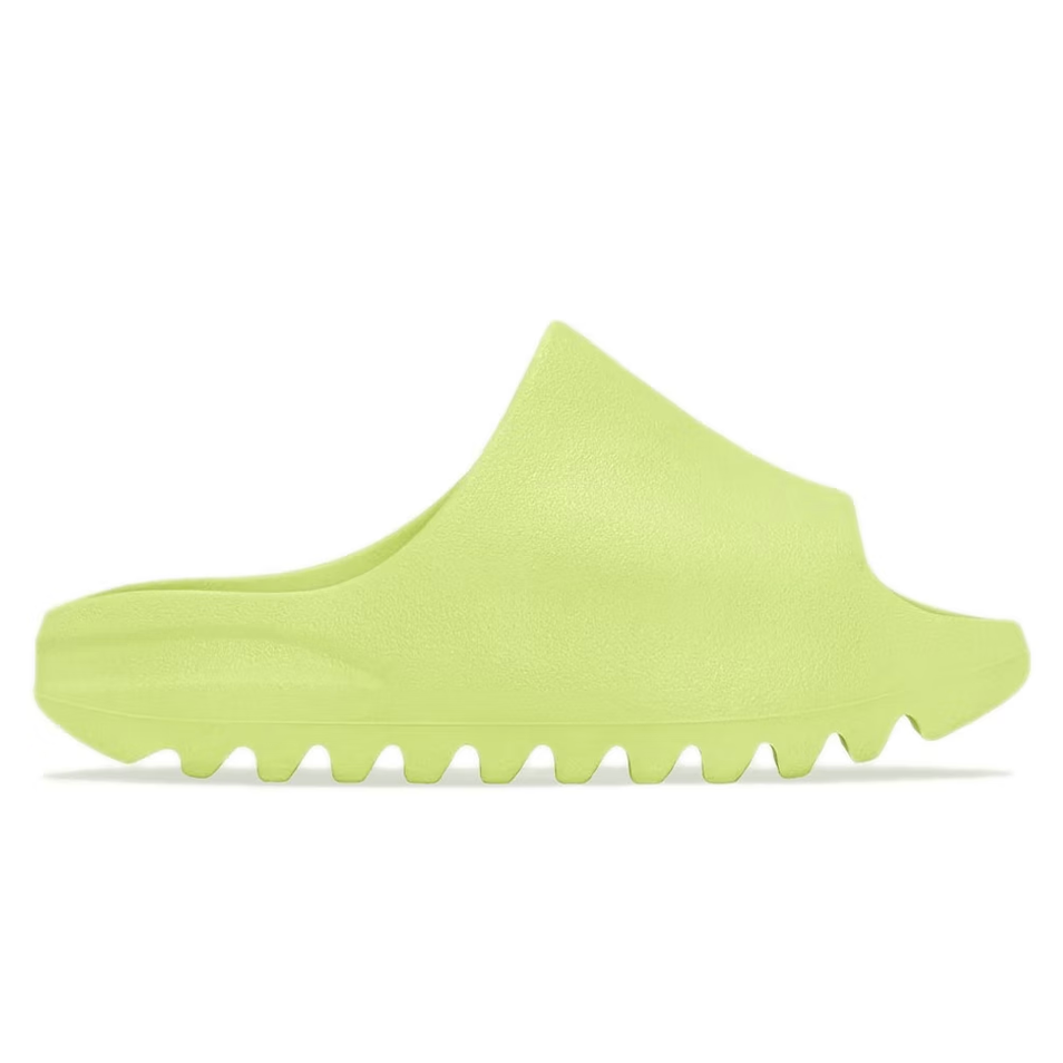 Kids Yeezy Glow Green Slides