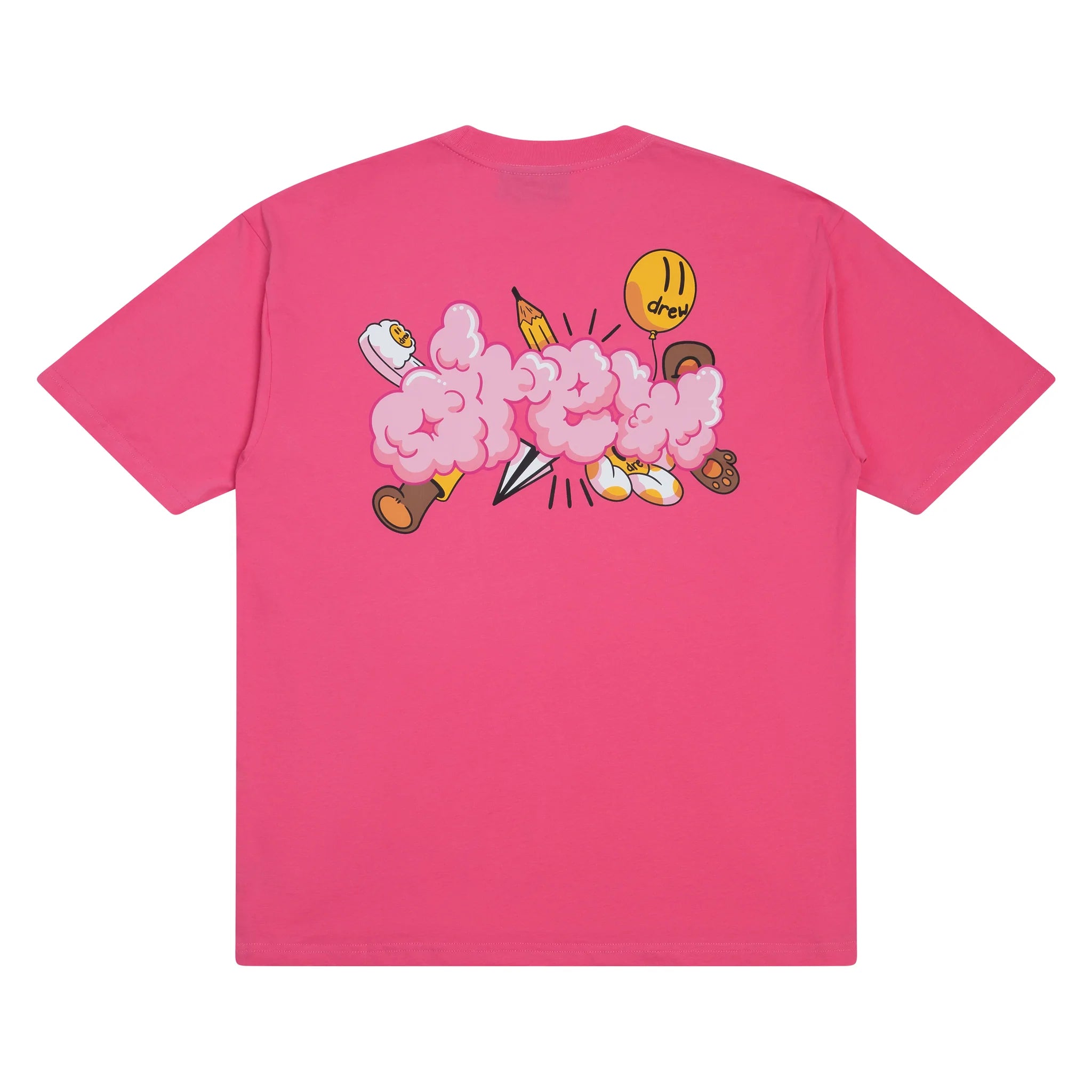 Drew Doodle Joy Tee ‘Hot Pink’