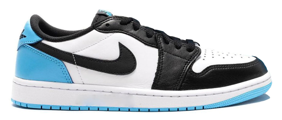 JORDAN 1 LOW BLACK DARK POWDER BLUE